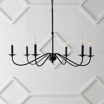 Wicklow 34.75" Bohemian Farmhouse Iron LED Chandelier